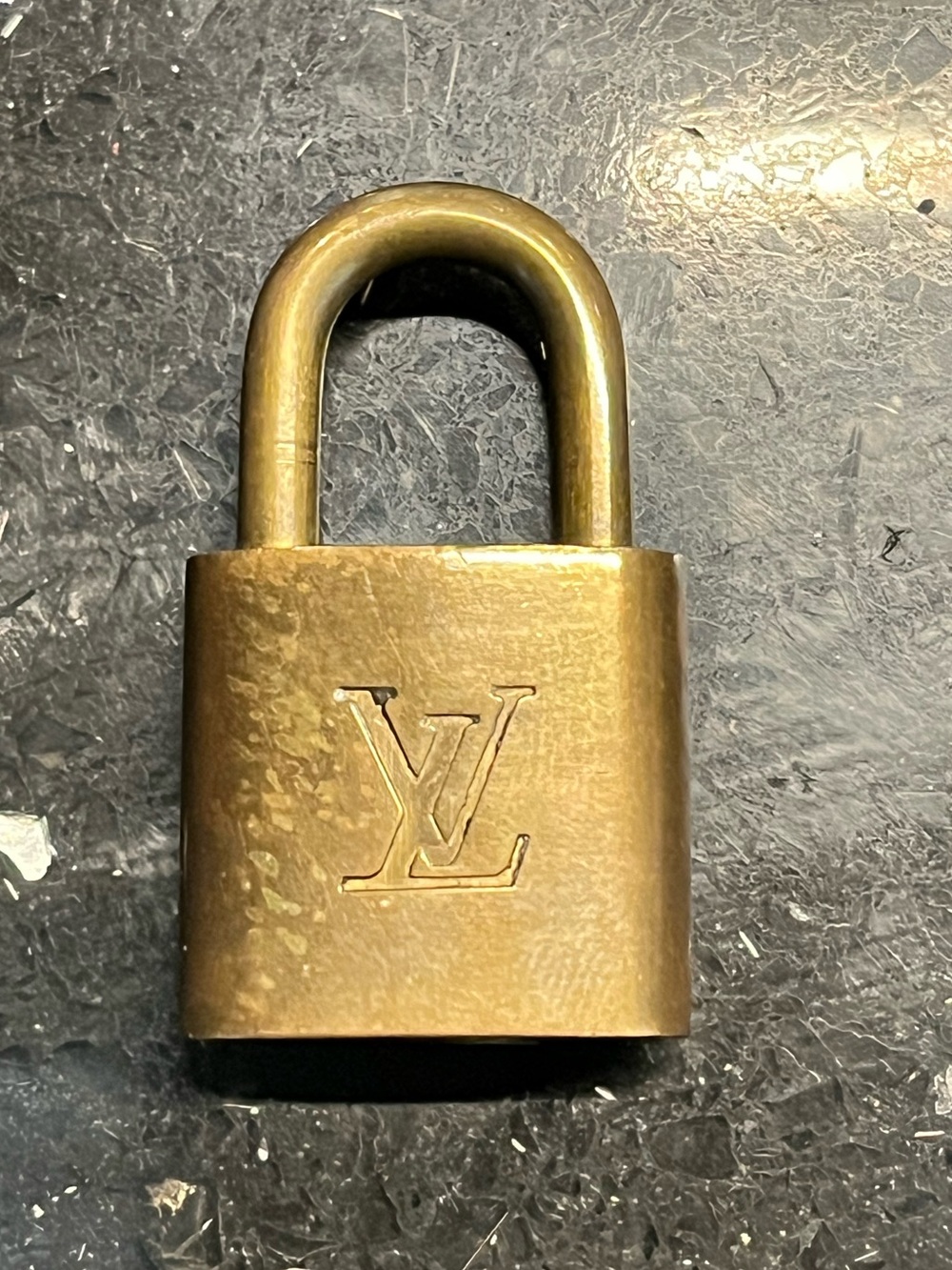 Authentic Louis Vuitton Vintage Lock #303 — Gold-Tone Brass